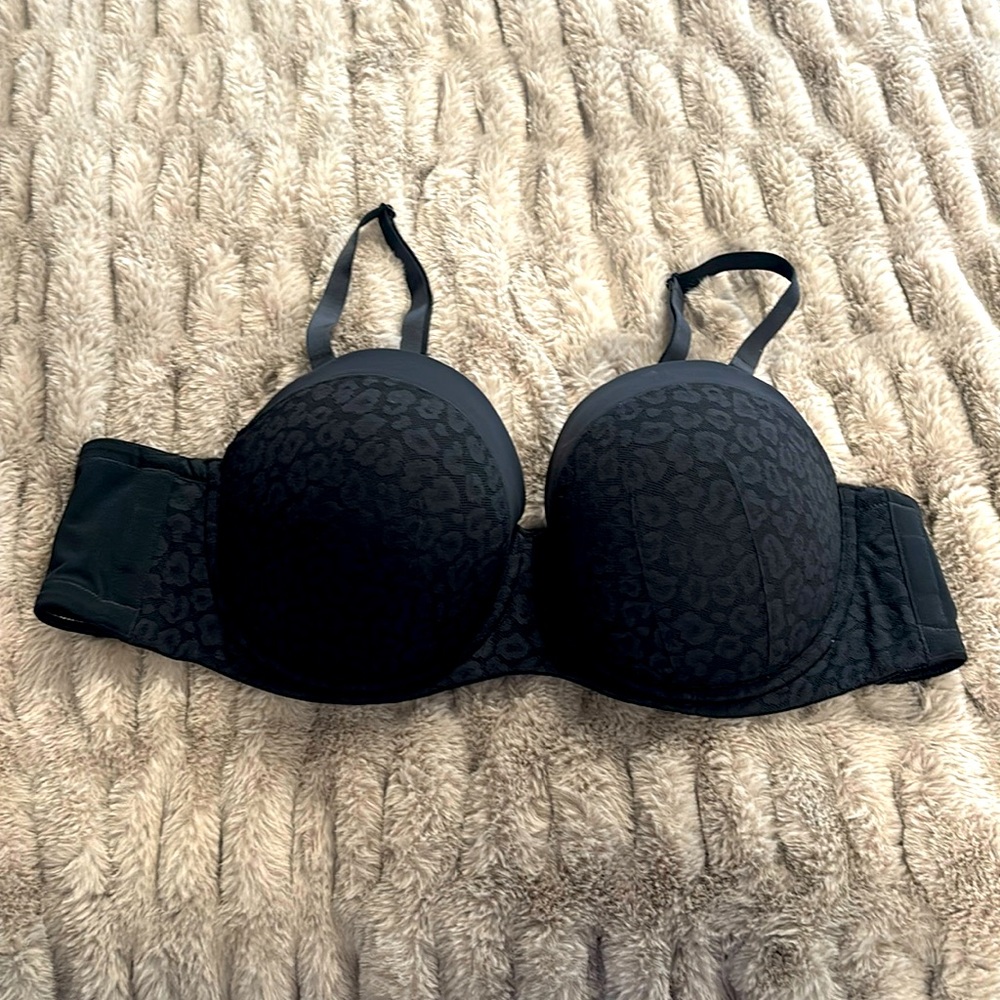 Torrid - leopard strapless bra - black